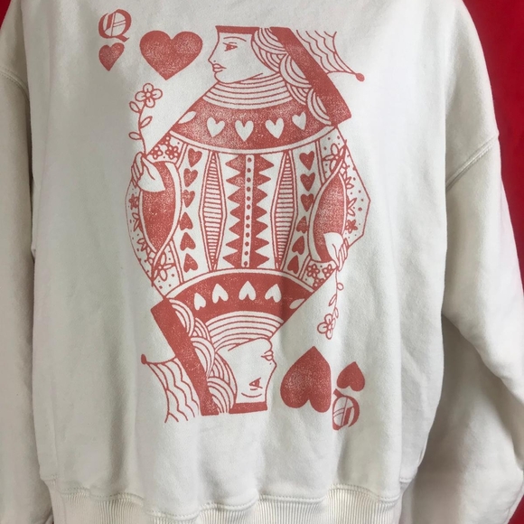 American Eagle Outfitters Cream and Red Graphic Sweater - Picture 5 of 10
